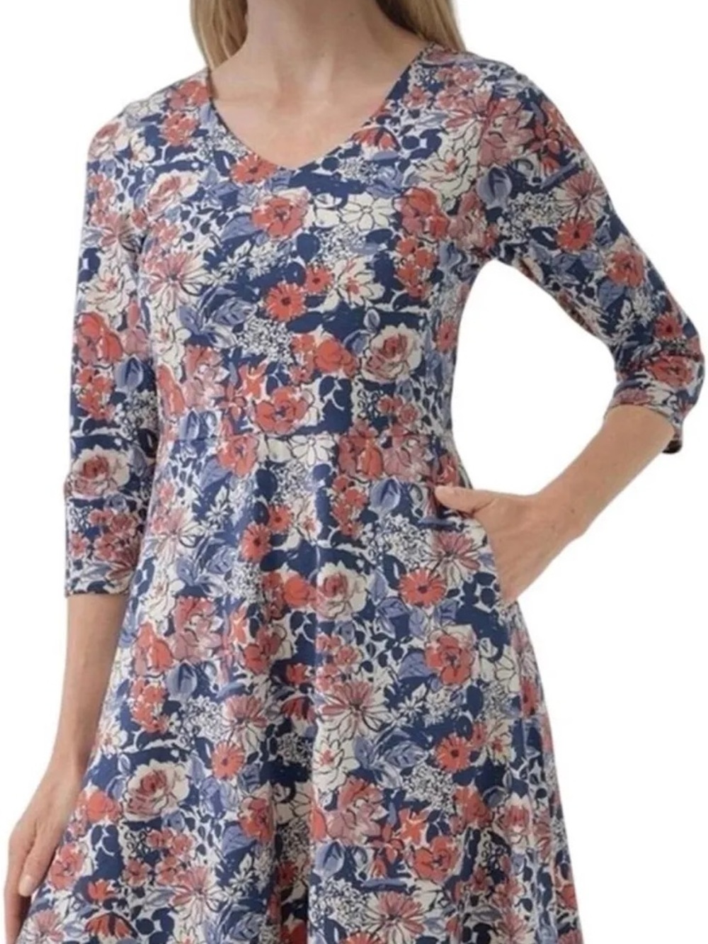 Pact Organic Autumn Cosmos long sleeve Party Dress